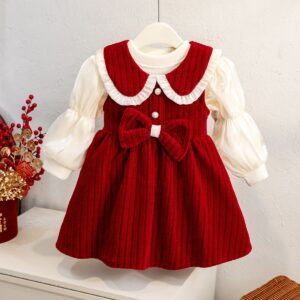 Velvet Peter Pan Collar Party Dress