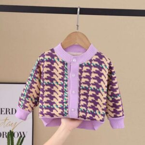 Geometric Knit Cardigan for Toddlers