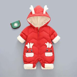 Reindeer Antler Quilted Winter Romper