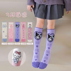 Character Print Over-the-Knee Socks
